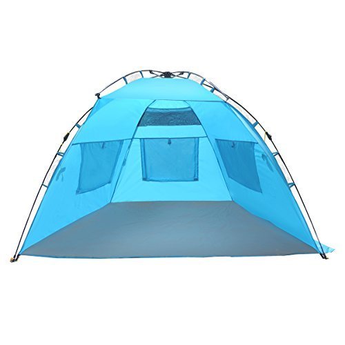 EasyGoTM Shelter – INSTANT Easy Up Beach Tent Sun Sport Shelter – Sets up in Seconds – 100% Satisfaction Guaranteed by EasyGO