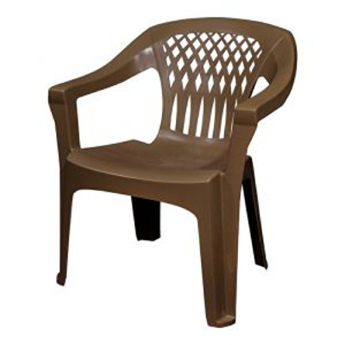 Adams 8248-60- 3700 Big Easy Stack Chair, Earth Brown - Plastic Chairs