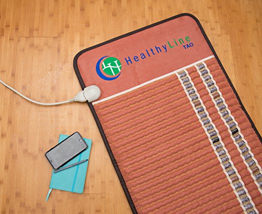 HealthyLine Far Infrared Heating Mat 72"x24"|Natural Jade & Tourmaline, Heat Therapy |Physical Therapy Heated Negative Ions (Light) - Infrared Heat 