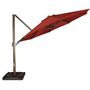 Abba Patio 11-Feet Offset Cantilever Umbrella Outdoor Patio Hanging Umbrella - Offset Patio Umbrellas