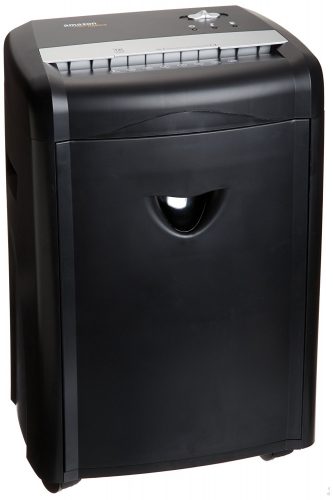 AmazonBasics 12-Sheet High-Security Micro-Cut Paper, CD, and Credit Card Shredder with Pullout Basket - Paper Shredders