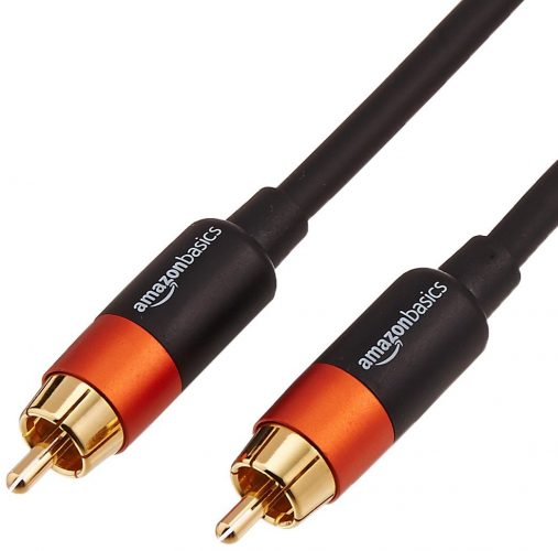 AmazonBasics Digital Audio Coaxial Cable - 8 Feet - Digital Coaxial Cables