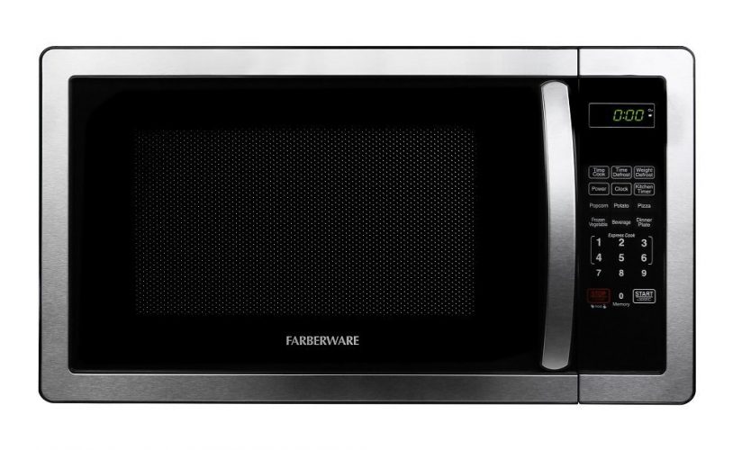 Farberware Classic FMO11AHTBKB 1.1 Cubic Foot 1000-Watt Microwave Oven, Stainless Steel - Over the Range Microwaves