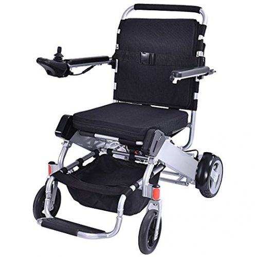 Giantex Lightweight 55 lbs only Heavy Duty Supports 330 lbs Aluminum Foldable Wheelchair Electric Power Propelled Portable - Electric Wheelchairs