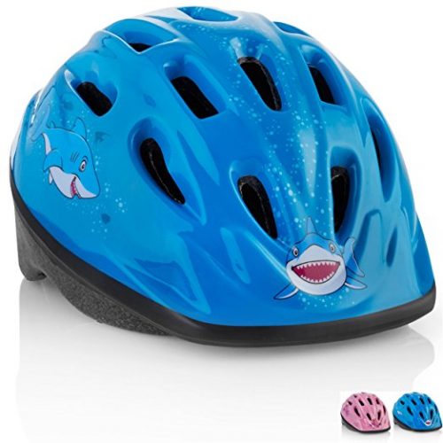 KIDS Bike Helmet – Adjustable from Toddler to Youth Size, Ages 3-7 - Durable Kid Bicycle Helmets with Fun Aquatic Design - Bike Helmets For Kids