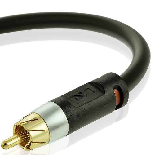 Mediabridge ULTRA Series Digital Audio Coaxial Cable (4 Feet) - Dual Shielded with RCA to RCA Gold-Plated Connectors - Black - (Part# CJ04-6BR-G2 ) - Digital Coaxial Cables