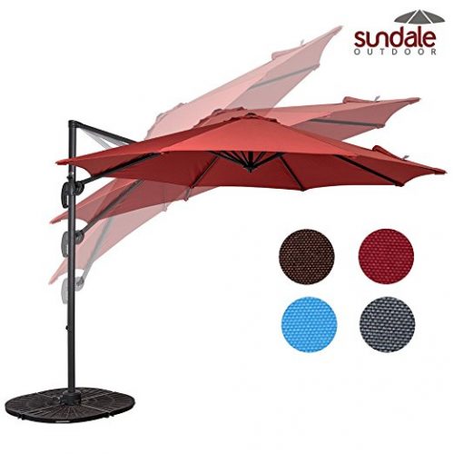 Sundale Outdoor 10ft Hanging Roma Offset Umbrella Outdoor Patio - Offset Patio Umbrellas