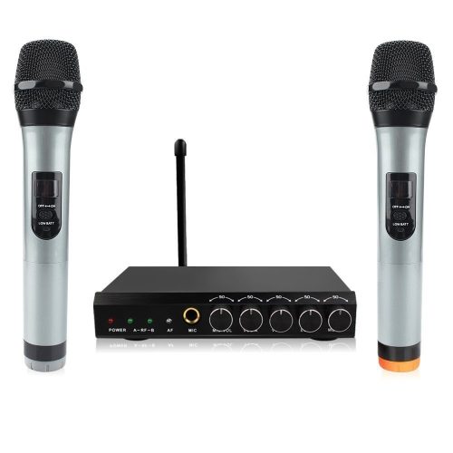 ARCHEER VHF Bluetooth Wireless Microphone System Dual Channel Handheld Microphone Professional Karaoke Singing Machine DJ Mixer for Smart Phone /iPad /PC/Tablet and Other Bluetooth-enable Devices - Bluetooth Microphone