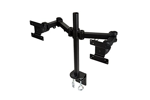 Dual LCD Monitor Stand desk clamp holds up to 24-Inch LCD monitors - Dual Monitor Stands
