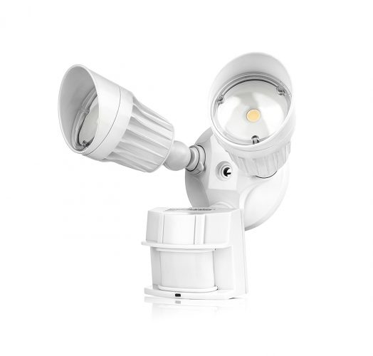 Hyperion LED Security Light, the total of 20W (100W Equivalent) Outdoor Motion Sensor Light, 1800lm, 5000K (Crystal White Glow), Weather and Waterproof IP65; UL, 40° Beam Angle, CRI 80+, Adjustable Head, 120 volts. - Motion Sensor Lights