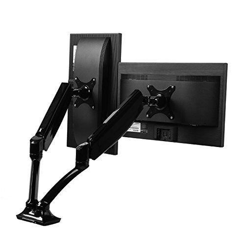Loctek D5D Dual Monitor Mount LCD arm, Full Motion Desk mounts for 10"-27" Computer Monitor - Dual Monitor Stands
