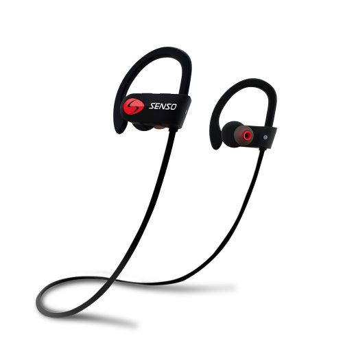  SENSO Bluetooth Headphones, Best Wireless Sports Earphones w/ Mic IPX7 Waterproof HD Stereo Sweatproof Earbuds - Wireless Earbuds Under 50