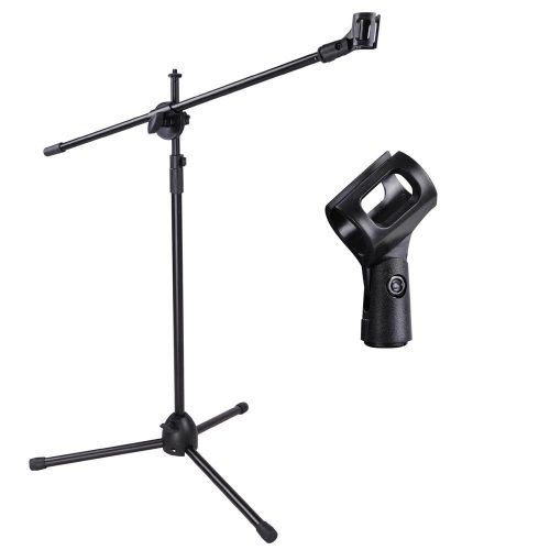 Adjustable Microphone Stand Boom Arm Mic Mount Quarter-turn Clutch Tripod Holder Audio Vocal Stage - best microphone stand