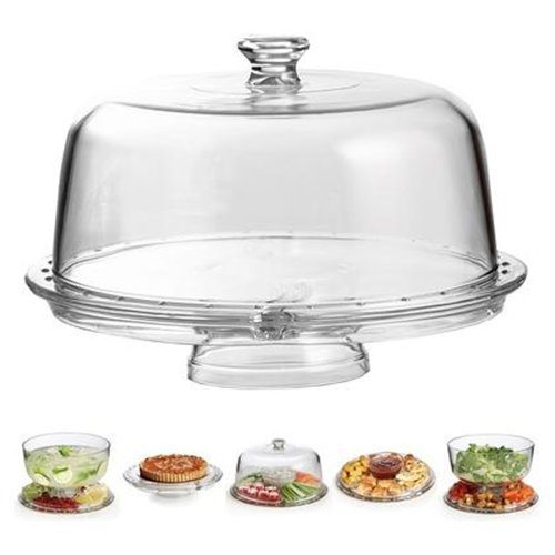 Chef's Star Amazing Acrylic Cake Stand Multifunctional Cake and Serving Stand - cake stands with dome