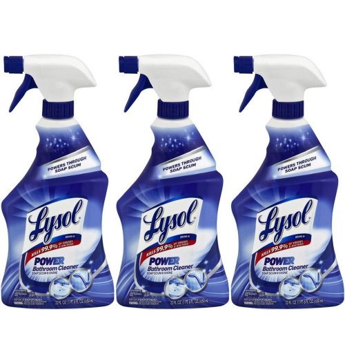 Lysol Power Bathroom Cleaner Trigger, 22 Ounces (Pack of 3) - Automatic Shower Cleaners