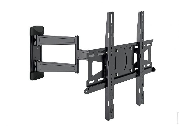 MOUNT MASSIVE TV Wall Mount, MNT 208 180° Swivel and Tilt Mount for 32 to 55 inch TVs, Black - Curved and Flat TV Wall Mount Bracket