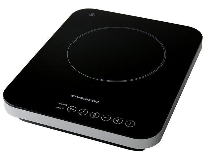 Ovente Induction Cooktop Burner, Cool Touch Portable Ceramic Glass, Single, Black (BG61B) - Portable Single Burner