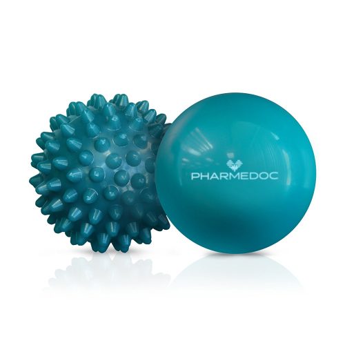 PharMeDoc Acupressure Massage Ball Set - 2.5 inch - Deep Tissue Neck, Back, Arm & Foot Massager for Physical Therapy, Athletes, Yoga - Smooth and Spiky Muscle Roller Lacrosse Balls (Combo) - massage balls