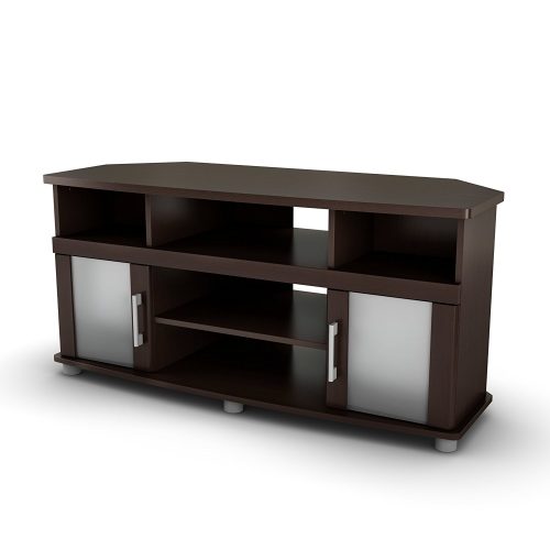 South Shore City Life Corner TV Stand - Fits TVs Up to 50'' Wide - Chocolate - Wooden TV Stand