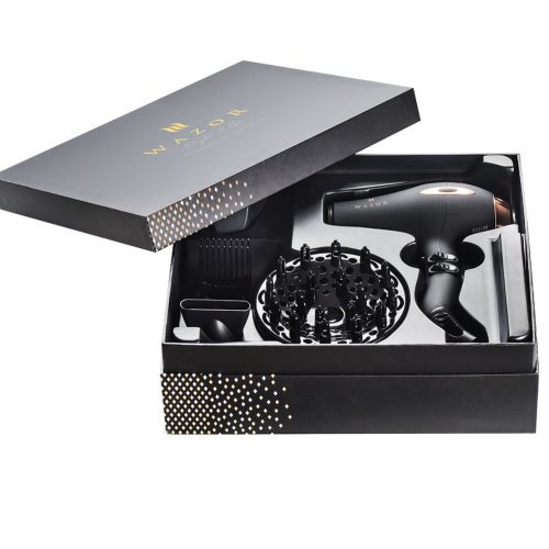 Wazor Hair Dryer Pro AC motor Ceramic Negative Ionic Blow Dryer with four attachments - Hair Dryer for Curly 