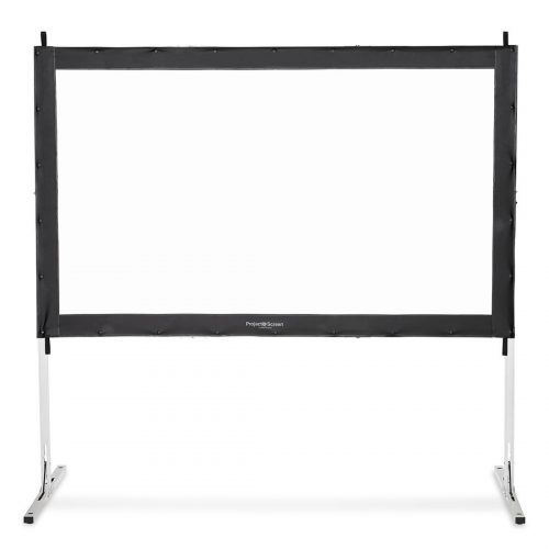 Visual Apex Projector Screen 144" 4K Portable Indoor/Outdoor Movie Theater Fast-Folding Projector Screen with Stand Legs and Carry Bag HD 16:9 format - Projector Screen with Stands
