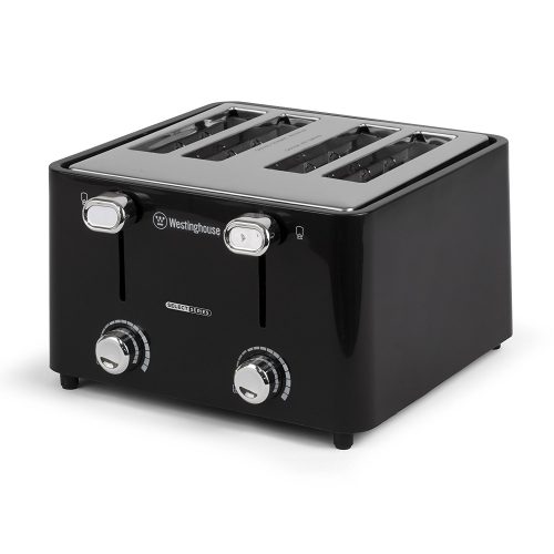 Westinghouse WT44BA Select Series 4 Slice Cool Touch Toaster, Extra Wide Slot, Black - 4 Slice Toaster