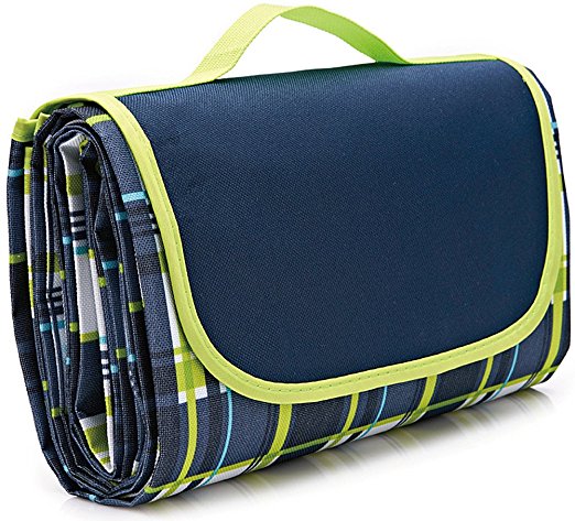 80×60“Family Picnic Blanket with Tote, Extra Large Foldable and Waterproof Camping Mat for Outdoor Beach Hiking Grass Travel NaturalRays - Picnic Blankets