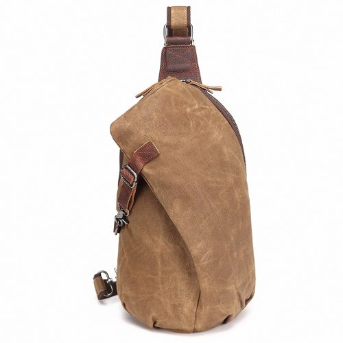 AOTIAN Waterproof Waxed Canvas Sling Backpacks Unisex Chest Bags, Warranty 2-Years  - Sling Bag For Women