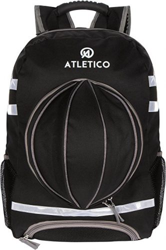 Atletico Soccer Backpack with Ball Compartment/Holder | Gym Bag Holds Cleats/Shoes, Sports Gear, & Soccer or Volleyball in Ball Compartment | Includes Safety Reflectors for Greater Visibility - Soccer Backpacks