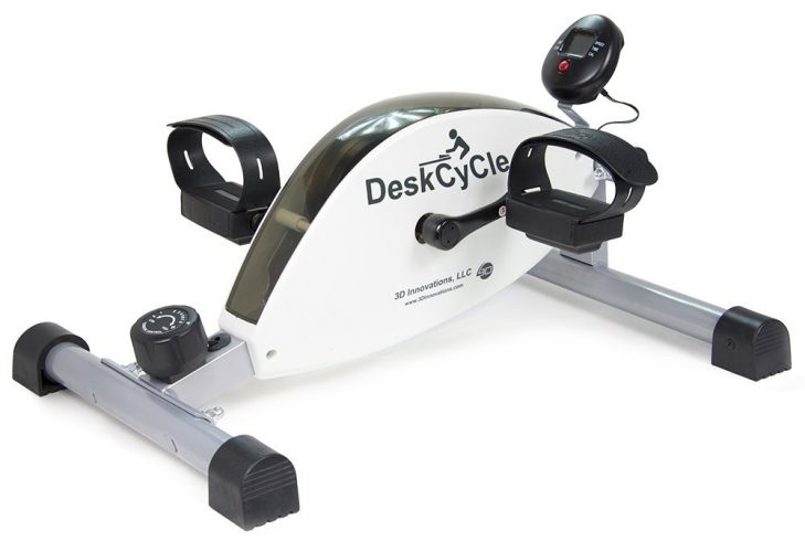 DeskCycle Desk Exercise Bike Pedal Exerciser, White - portable elliptical