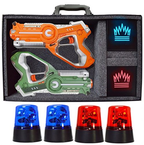Dynasty Toys Capture the Flag Glow in the Dark Laser Tag Game for Indoor Games at Home / Outdoor Night Birthday Party - Laser Tag Toys