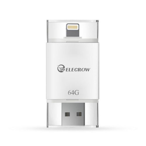 Elecrow 64GB External Memory USB Flash Drive External Storage Memory Expansion for iPhone 5, 5s, 5c, 6, 6Plus, 6s, 6s Plus 7 7Plus iPads iPods Computers - External Storages