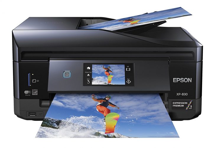 Epson XP-830 Wireless Color Photo Printer with Scanner, Copier & Fax (C11CE78201) - fax machine