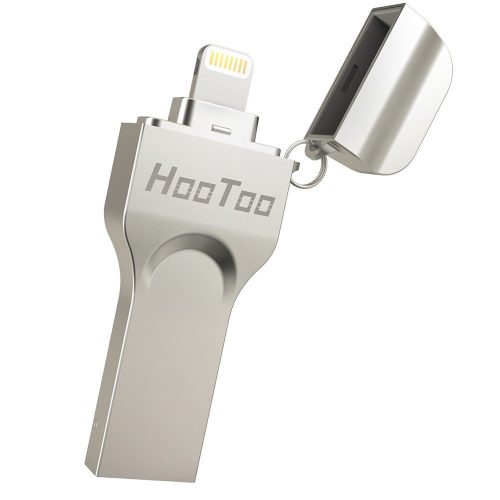 HooToo iPhone iPad Flash Drive USB 3.0 Adapter with Extended MFi Lightning Connector, HooToo 32GB Jump Thumb Pen Drive Memory Stick Expansion External Storage for iOS Mac Windows PC - External Storages