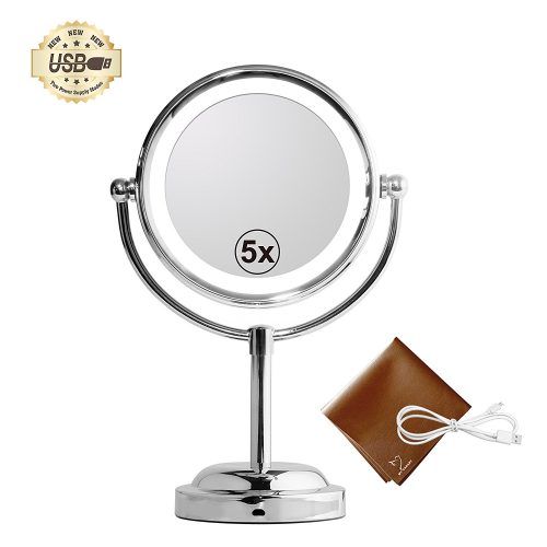 MY CANARY LED Makeup Mirror With Battery /USB Powered - Ring Lighted Mirrors