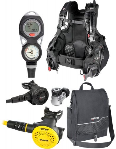 Mares Dragon BCD, Puck Comp, Instinct 12S Regulator, Rover Octo, Free Reg Bag (Large) - Scuba Gear Packages