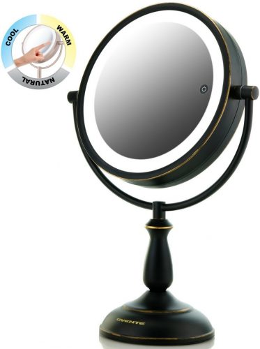 Ovente 8.5” Dual-Sided LED Lighted Makeup Mirror - Ring Lighted Mirrors