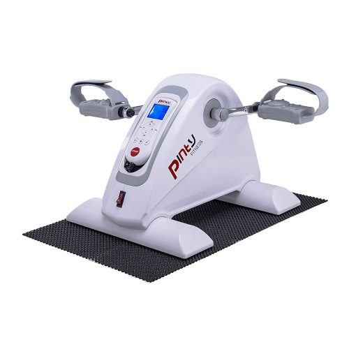 Pinty Compact Motorized Mini Exercise Bike Pedal Exerciser Portable Cycle Lightweight for Arms and Legs with LED Monitor Fitness. - portable elliptical