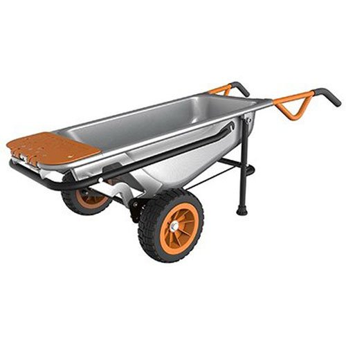 WORX Aero cart Multifunction 2-Wheeled Yard Cart, Dolly, and Wheelbarrow with Flat Free Tires-WG050 - 2-WHEEL WHEELBARROW