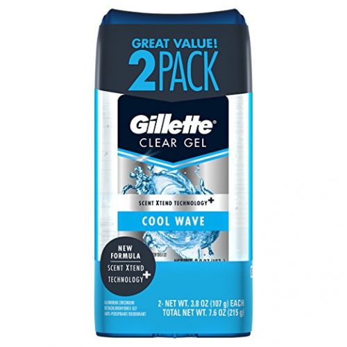 Gillette Cool Wave Clear Gel Men’s Antiperspirant and Deodorant 3.8 oz. Each 2-Pack. - deodorants for men