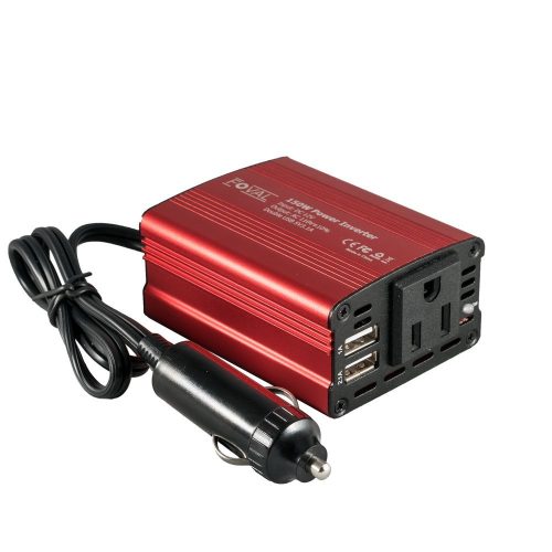 Foval 150W Car Power Inverter DC 12V to 110V AC Converter with 3.1A Dual USB Charger