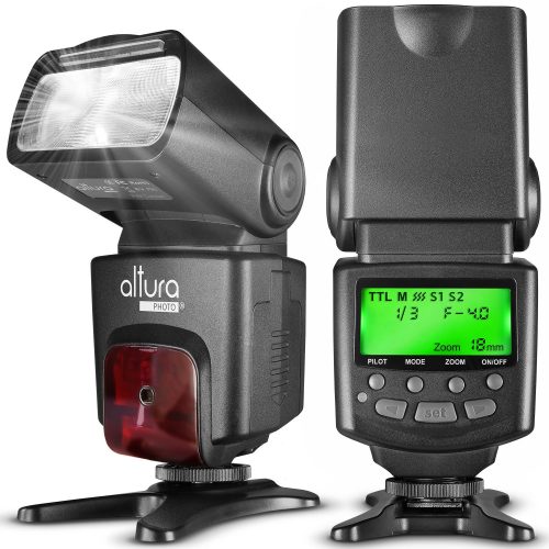 Altura Photo AP-C1001 Speedlite Flash for Canon DSLR Camera with Auto-Focus, E-TTL, Wireless Trigger Slave Function