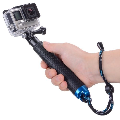 Vicdozia 19'' Waterproof Hand Grip Adjustable Extension Selfie Stick Handheld Monopod for GeekPro/GoPro HD Hero 6 5 4 3+ 3 2 1, AKASO, SJCAM SJ4000 SJ5000 Xiaomi Yi(with Wrist Strap and Screw)