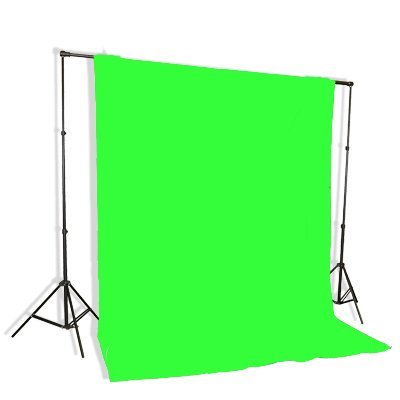 Background Stand Backdrop Support System Kit With 6ft x 9ft Chromakey Green Screen Muslin Backdrop By Fancierstudio 9115+6x9G