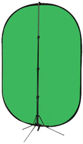 Fotodiox 5'x7' Collapsible Chromakey Green + Blue 2-in-1 Background Panel and Suppo