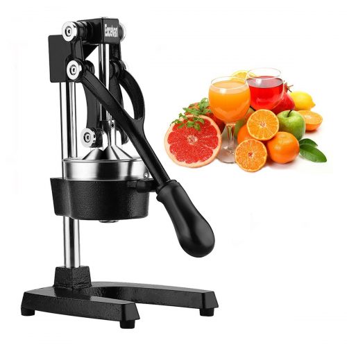 Excelvan Hand Press Citrus Commercial Juicer Pro Manual Fruit Fresh Squeeze with Stainless Steel Funnel Black 