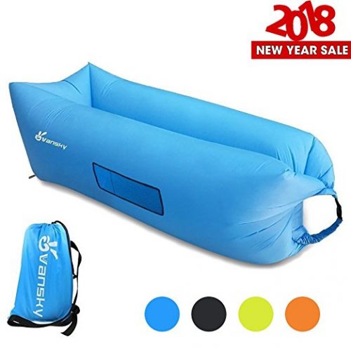 Inflatable Lounger, Vansky 2.0 Inflatable Couch Hammock Portable Air Chair Air Filled Beach Lounger, Nylon Fabric Hangout Sofa Bag, Outdoor or Indoor Inflatable Chair for Camping, Beach, Park, Backyard - Inflatable Couch