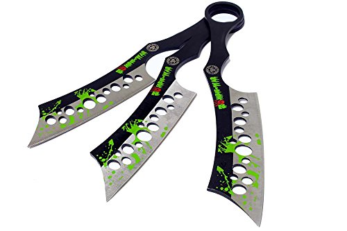 Lastworld Set of 3 Zombie-War Throwing Knives with Sheath - Throwing Knives