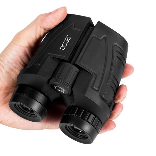 Occer 12x25 Compact Binoculars with Low Light Night Vision - Compact Binoculars