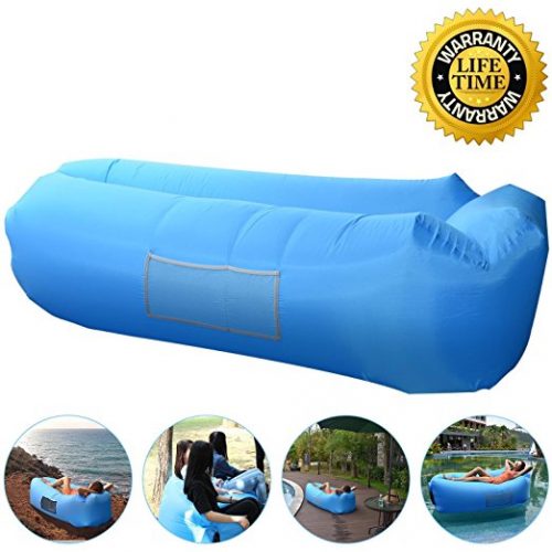 Outdoor Inflatable Lounger Couch, Air Sofa Blow Up Lounge Chair with Carrying Bag for Travelling, Camping, Hiking, Park, Pool and Beach - Inflatable Couch